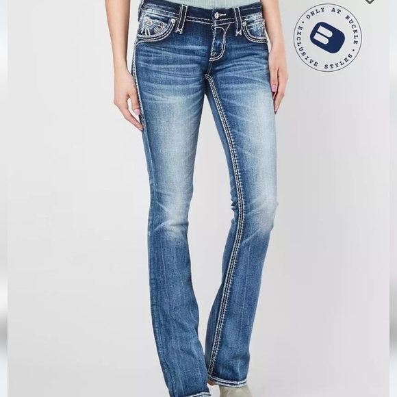 Rima Boot Stretch rock revival Jeans - Picture 3 of 6